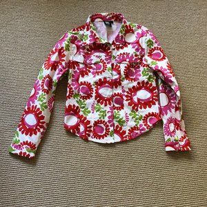 Colorful spring jacket with bead trimming